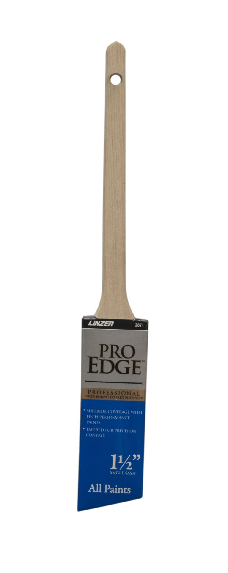 1.5′ Linzer Pro Edge Polyester Blend Rattail Angle Sash Household Paint Brush Beauty Suppliers